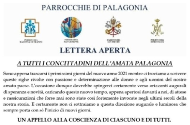 Una "lettera aperta" ai palagonesi dai parroci: "Un appello alla coscienza di ciascuno e di tutti"